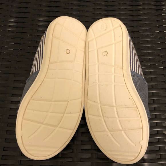 Joe Fresh 9T Denim Striped Velcro Boat Shoes - Picture 6 of 13